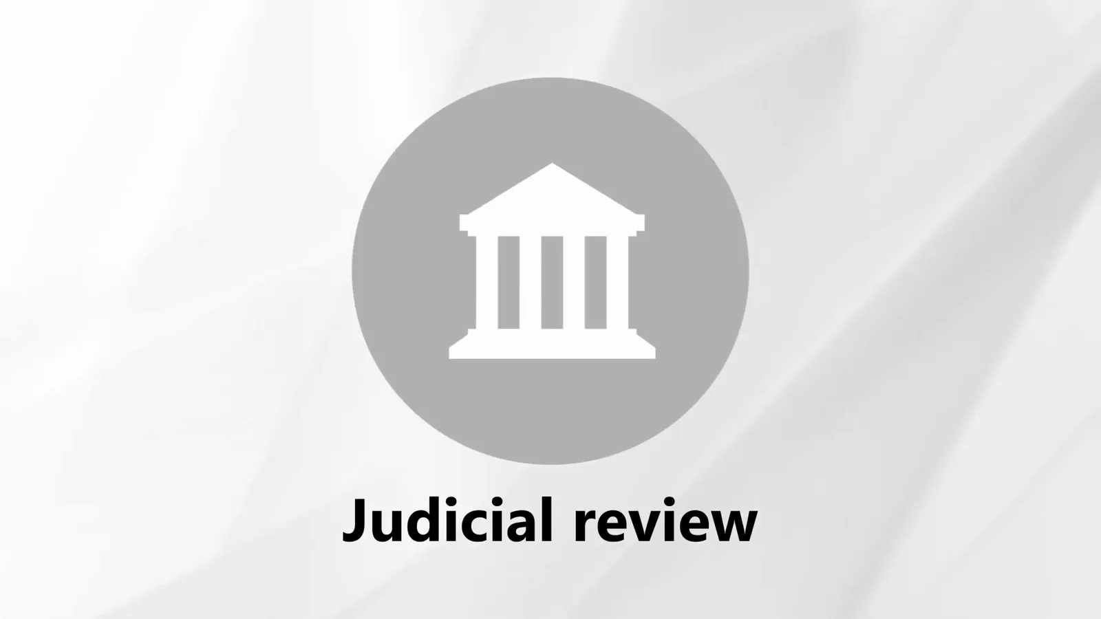 Take an exhausted case to district court inside 45 days Slate-grey Judicial review slide with a courthouse icon, the step that follows an Appeals Panel decision before a Texas workers compensation dispute goes to district court